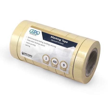 Idl Packaging 1 in W x 60 yd. L, 5 mil Thick, White, 9 PK T-4457-1